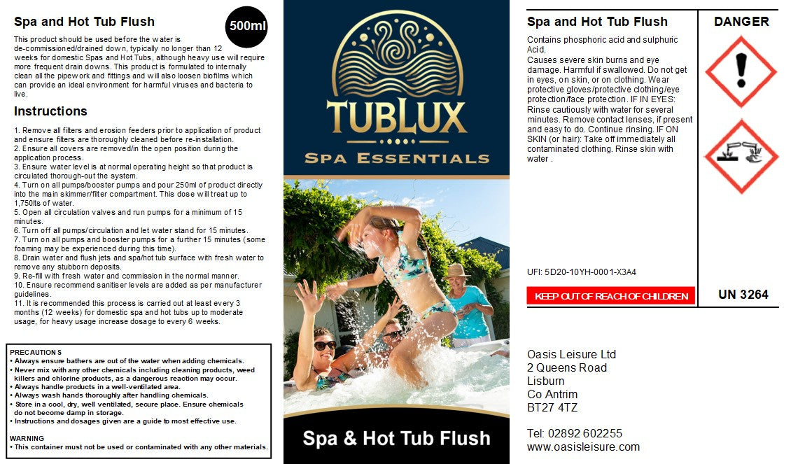 500ml TubLux Hot Tub Flush